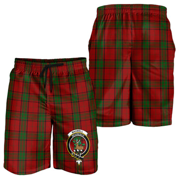 Maxwell Tartan Mens Shorts with Family Crest