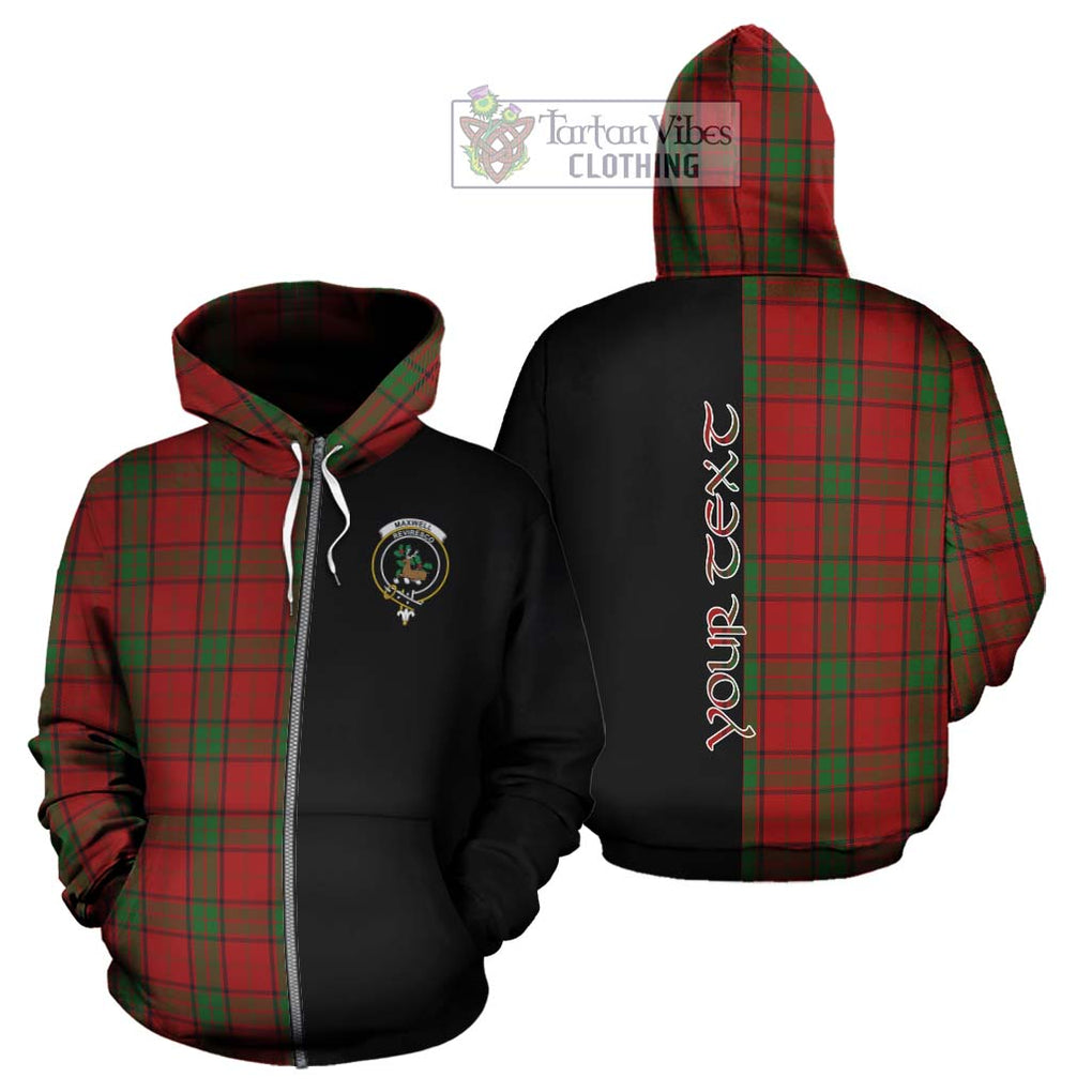 Maxwell Tartan Hoodie with Family Crest and Half Of Me Style - Tartanvibesclothing Shop