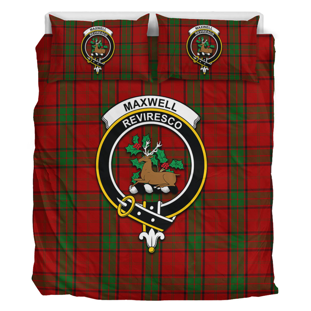 Maxwell Tartan Bedding Set with Family Crest - Tartan Vibes Clothing