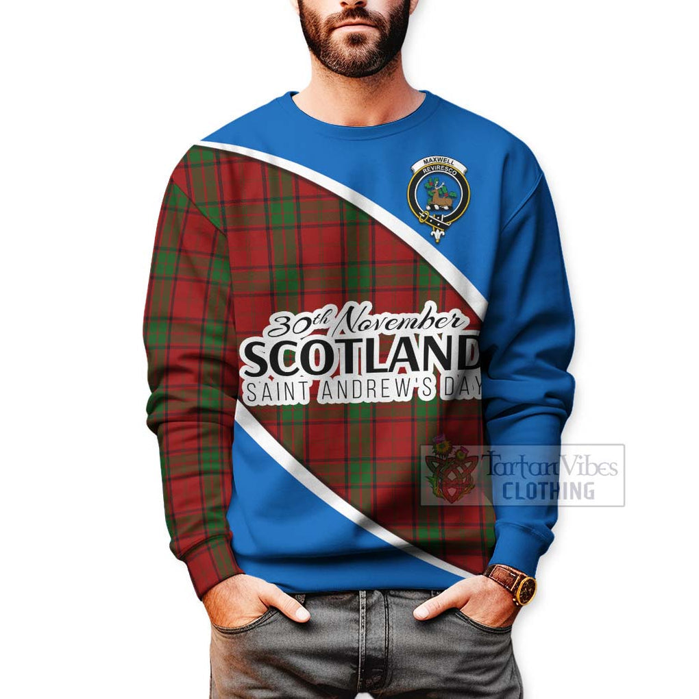 Tartan Vibes Clothing Maxwell Family Crest Tartan Sweatshirt Celebrate Saint Andrew's Day in Style