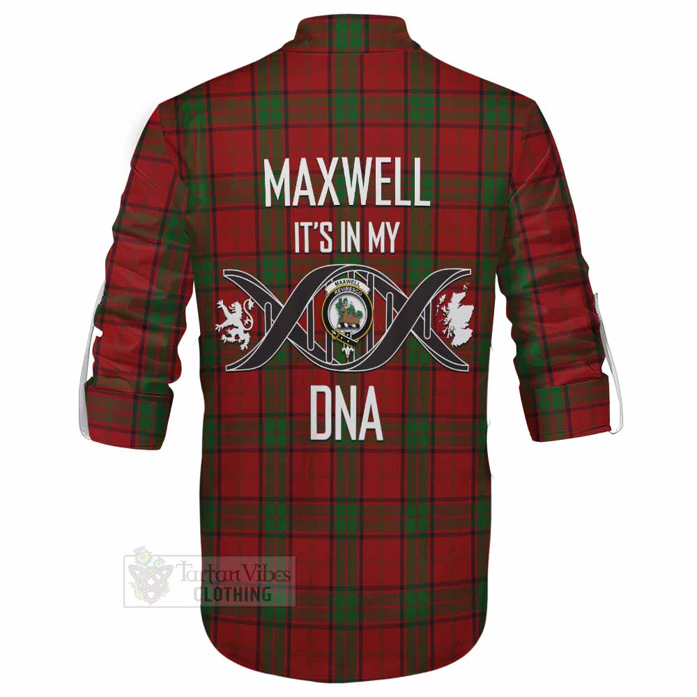 Tartan Vibes Clothing Maxwell Tartan Ghillie Kilt Shirt with Family Crest DNA In Me Style