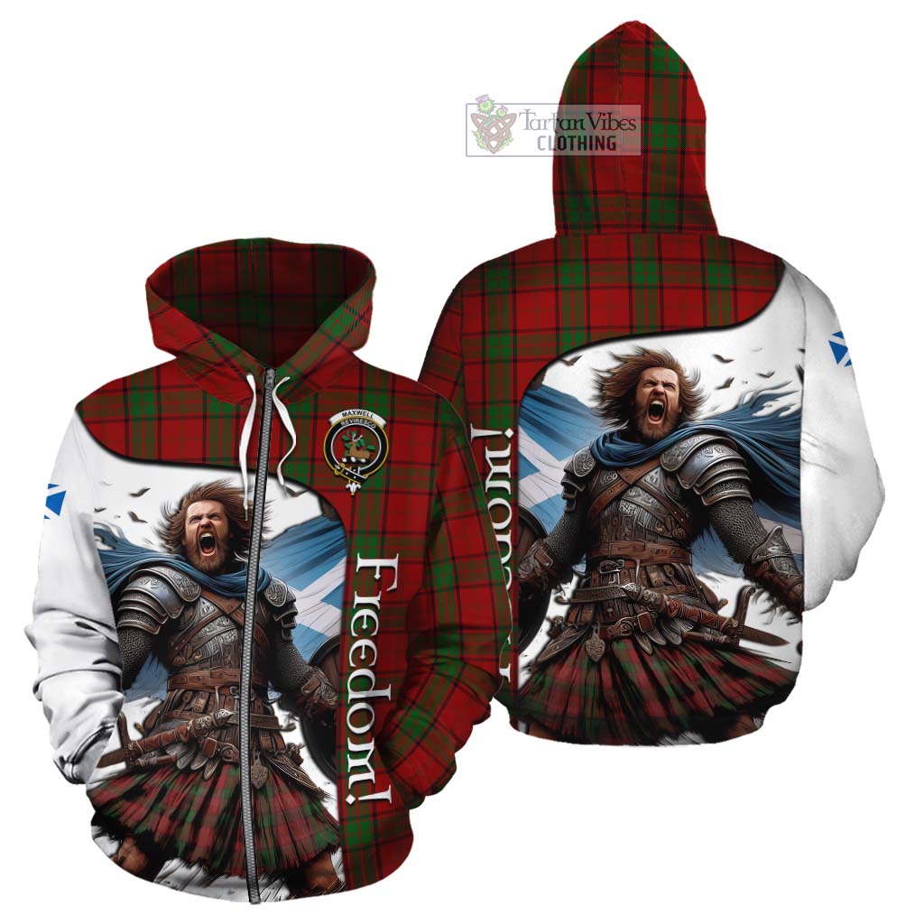 Tartan Vibes Clothing Maxwell Crest Tartan Cotton Hoodie Inspired by the Freedom of Scottish Warrior