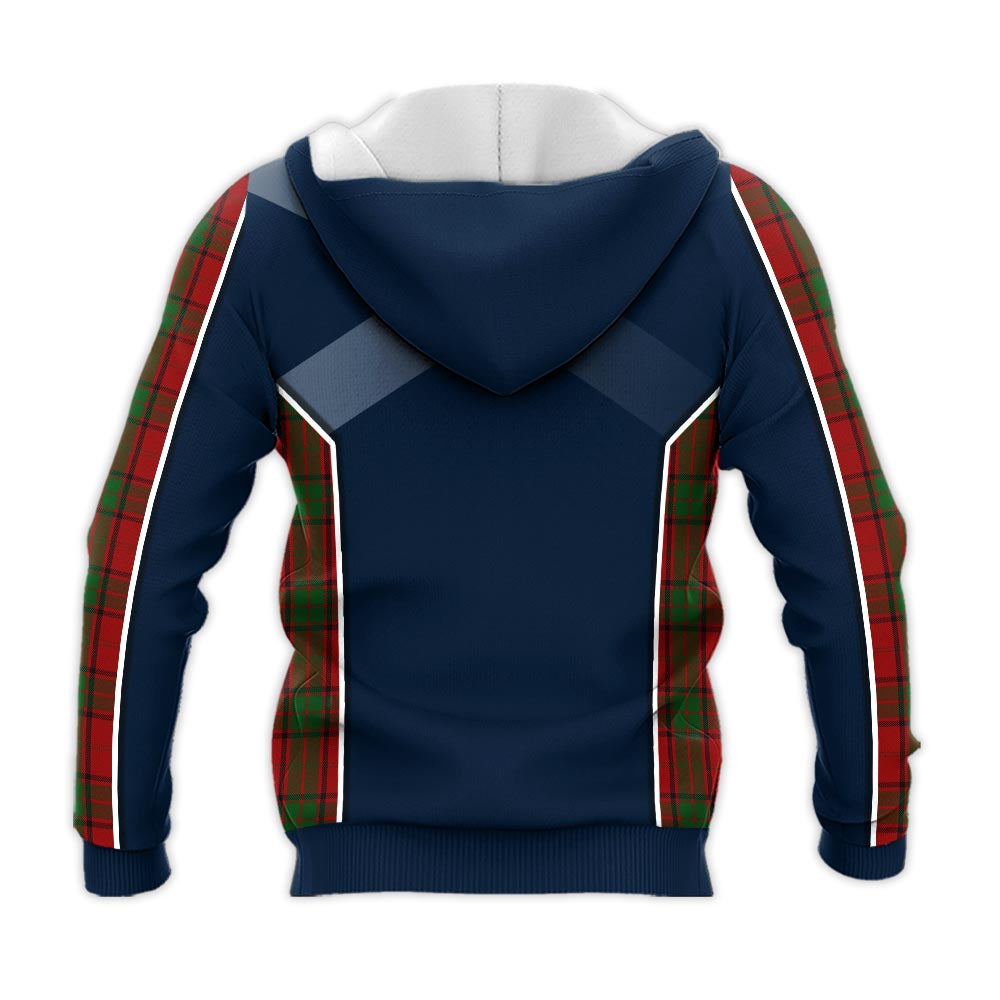 Tartan Vibes Clothing Maxwell Tartan Knitted Hoodie with Family Crest and Scottish Thistle Vibes Sport Style