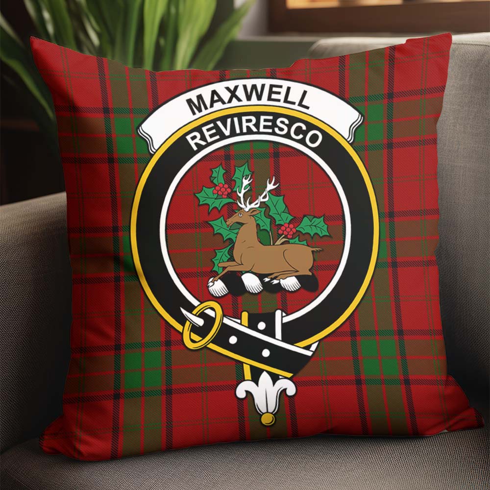 Maxwell Tartan Pillow Cover with Family Crest - Tartanvibesclothing