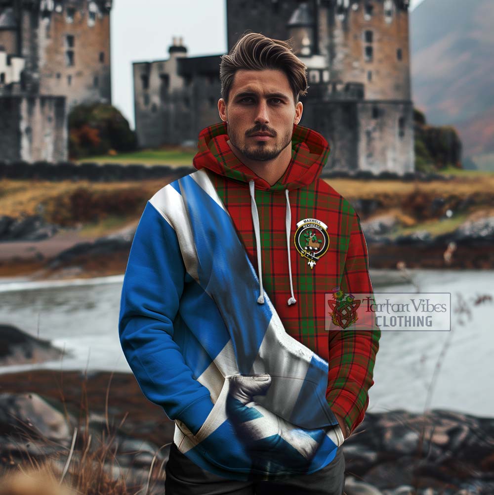 Tartan Vibes Clothing Maxwell Tartan Cotton Hoodie with Family Crest Scotland Patriotic Style