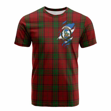 Maxwell Clan Crest In Me Tartan Cotton T-shirt Scotland Flag Style