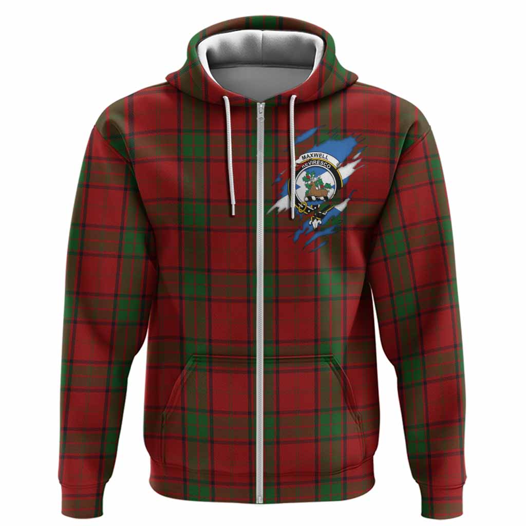 Maxwell Clan Crest In Me Tartan Hoodie Scotland Flag Style
