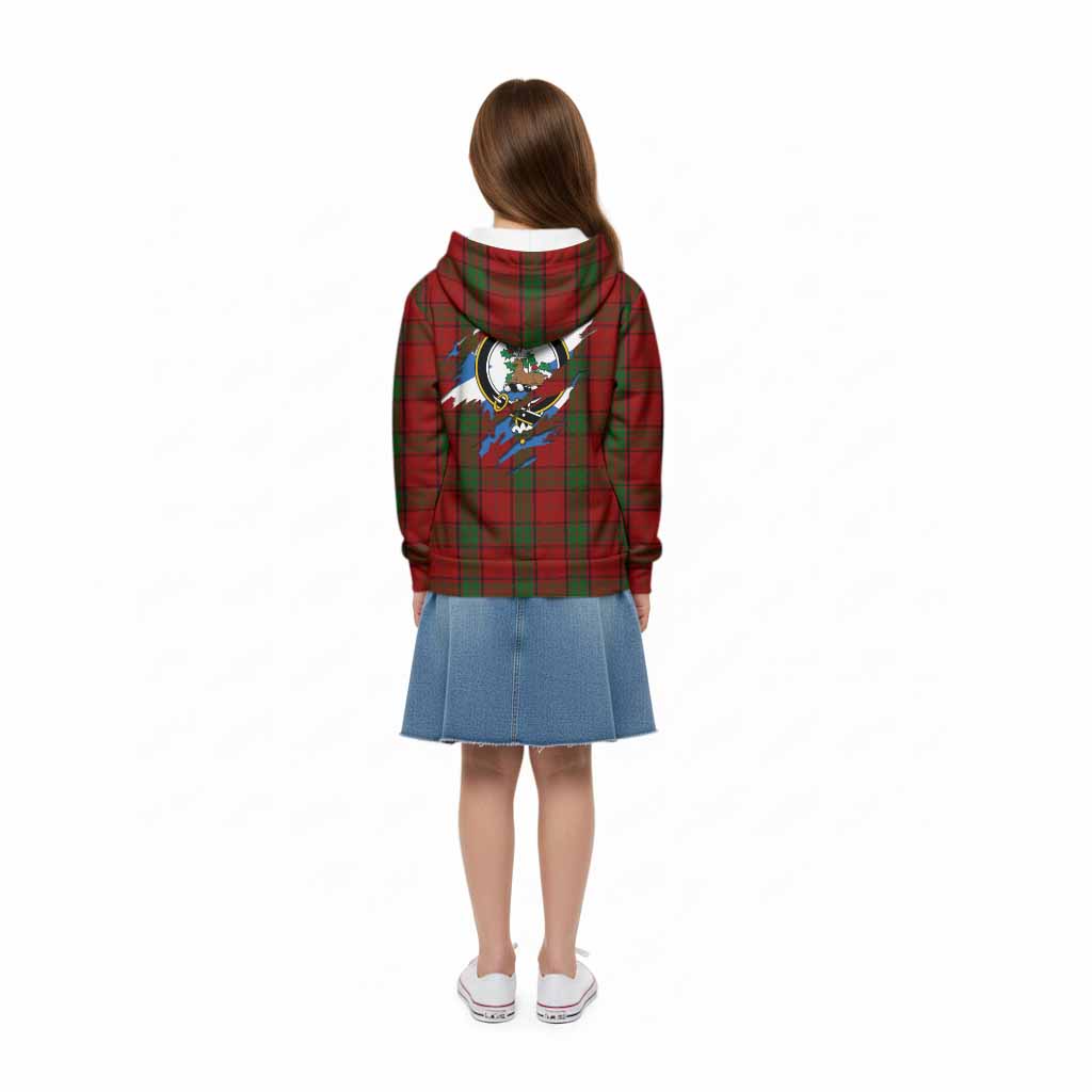 Maxwell Clan Crest In Me Tartan Kid Hoodie Scotland Flag Style