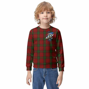 Maxwell Clan Crest In Me Tartan Kid Knitted Sweatshirt Scotland Flag Style