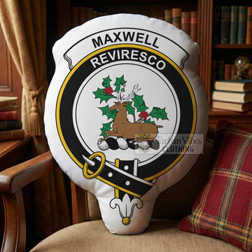 Maxwell Clan Crest Shaped Throw Pillow, Scottish Clan Badge Decorative Pillow