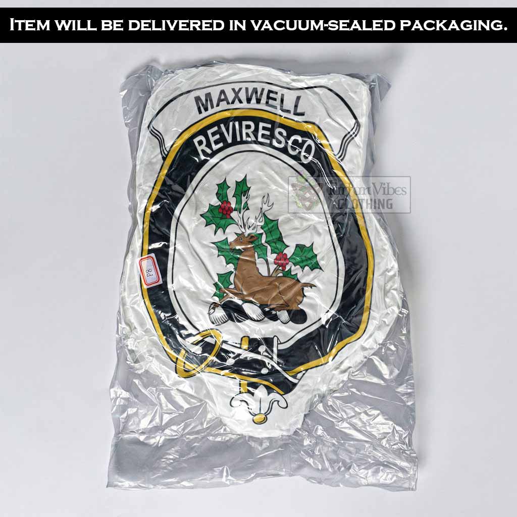 Maxwell Clan Crest Shaped Throw Pillow, Scottish Clan Badge Decorative Pillow