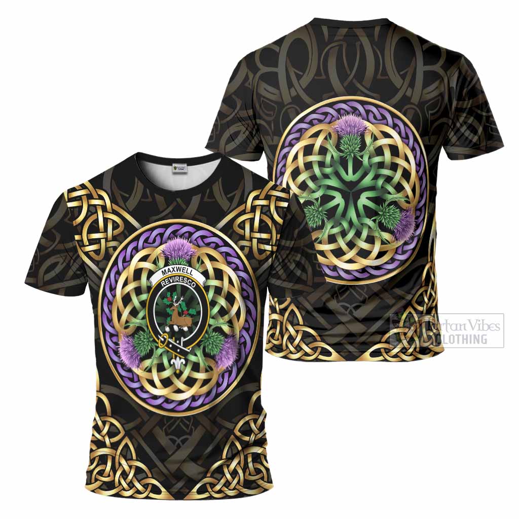 Maxwell Clan Crest T-Shirt Celtic Scottish Thistle