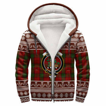 Maxwell Clan Tartan Christmas Fleece Hoodie with Family Crest