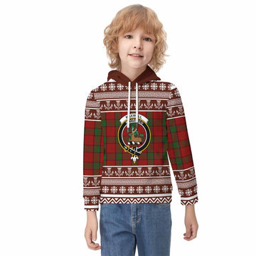 Maxwell Clan Tartan Christmas Kid Hoodie with Family Crest