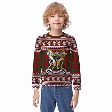 Maxwell Clan Tartan Crest Christmas Kid Ugly Sweatshirt Coat of Arms Funny Style