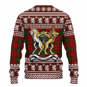 Maxwell Clan Tartan Crest Christmas Ugly Sweater Coat of Arms Funny Style