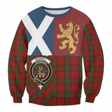 Maxwell Crest Tartan Sweatshirt with Lion Rampant Saltire Style