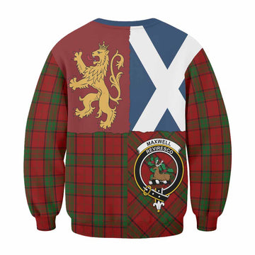 Maxwell Crest Tartan Sweatshirt with Lion Rampant Saltire Style