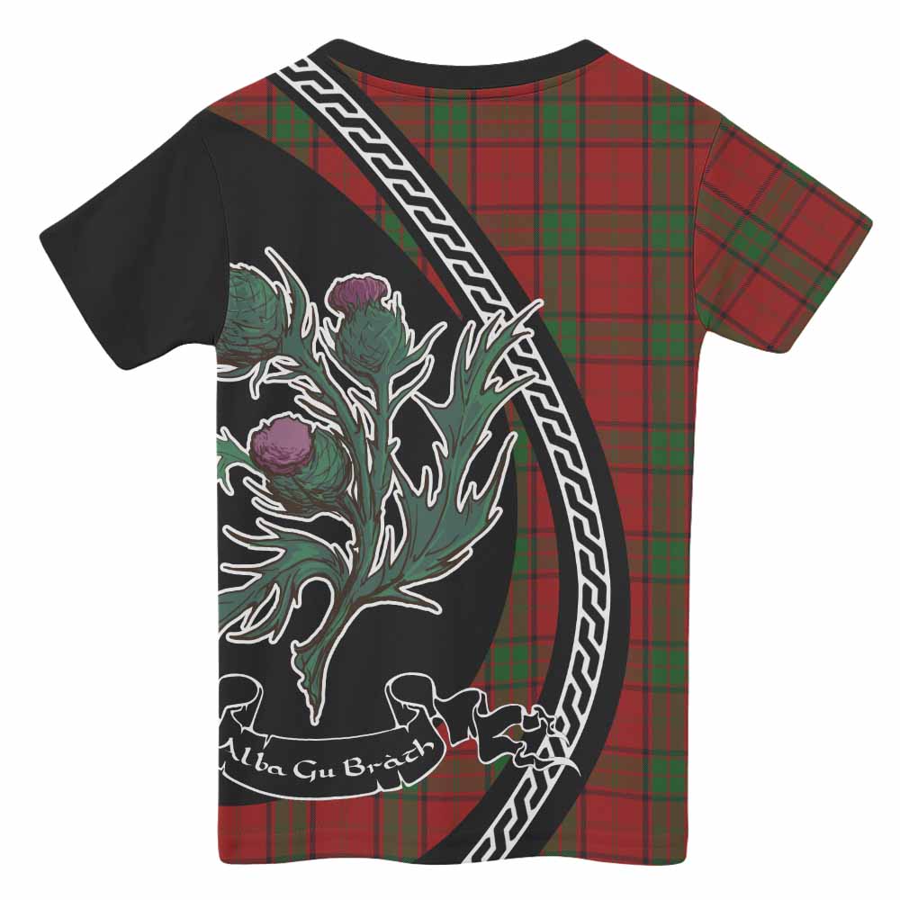 Maxwell Family Crest Tartan Kid T-shirt Alba Thistle Inspired - Tartan Vibes Clothing