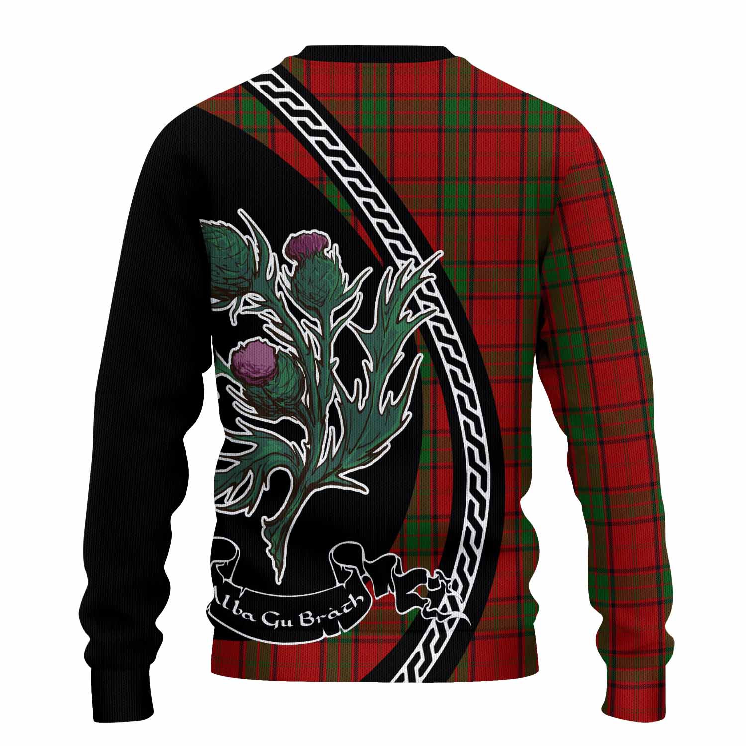 Maxwell Family Crest Tartan Knitted Sweater Alba Thistle Inspired - Tartan Vibes Clothing