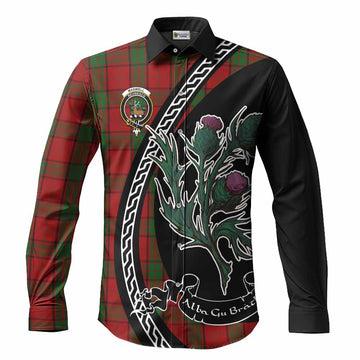 Maxwell Family Crest Tartan Long Sleeve Button Shirts Alba Thistle Inspired