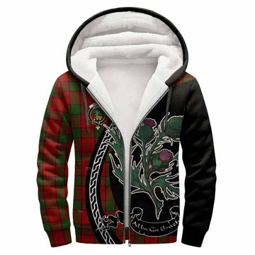 Maxwell Family Crest Tartan Sherpa Hoodie Alba Thistle Inspired