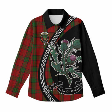 Maxwell Family Crest Tartan Women Casual Shirt Alba Thistle Inspired