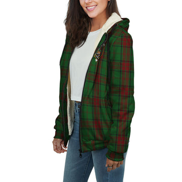 Maxwell Hunting Tartan Sherpa Hoodie with Family Crest
