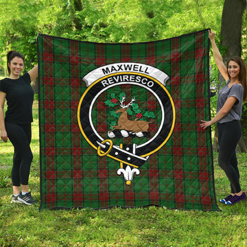 Maxwell Hunting Tartan Quilt with Family Crest