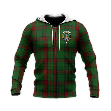 Maxwell Hunting Tartan Knitted Hoodie with Family Crest