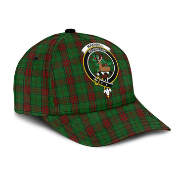 Maxwell Hunting Tartan Classic Cap with Family Crest