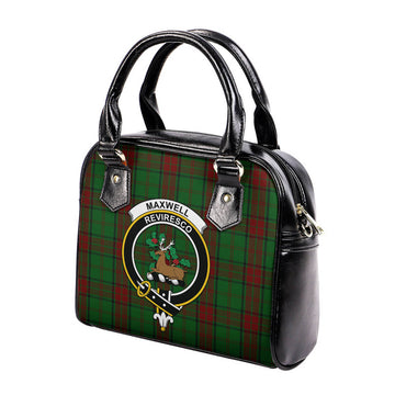 Maxwell Hunting Tartan Shoulder Handbags with Family Crest