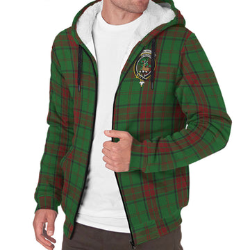 Maxwell Hunting Tartan Sherpa Hoodie with Family Crest