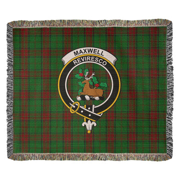 Maxwell Hunting Tartan Woven Blanket with Family Crest