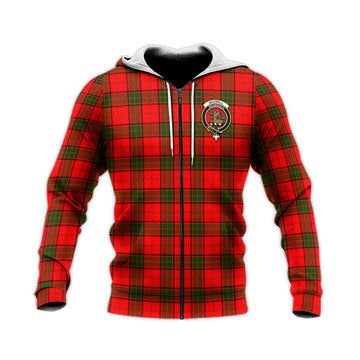 Maxwell Modern Tartan Knitted Hoodie with Family Crest