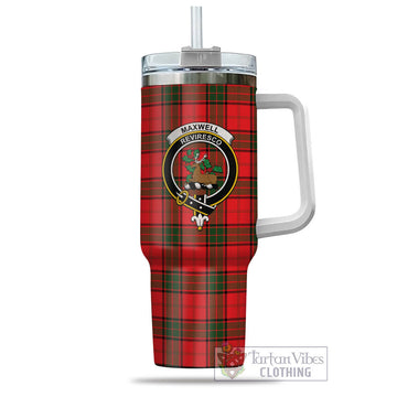Maxwell Modern Tartan and Family Crest Tumbler with Handle