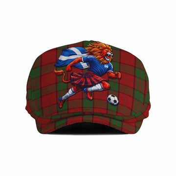 Maxwell Scotland Football Tartan Flat Cap, Jeff Cap Lion Mascot Go Scottish Flat Cap - Tartan Vibes Clothing