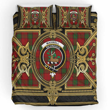 Maxwell Scottish Tartan Crest Bedding Set Royal Stylized