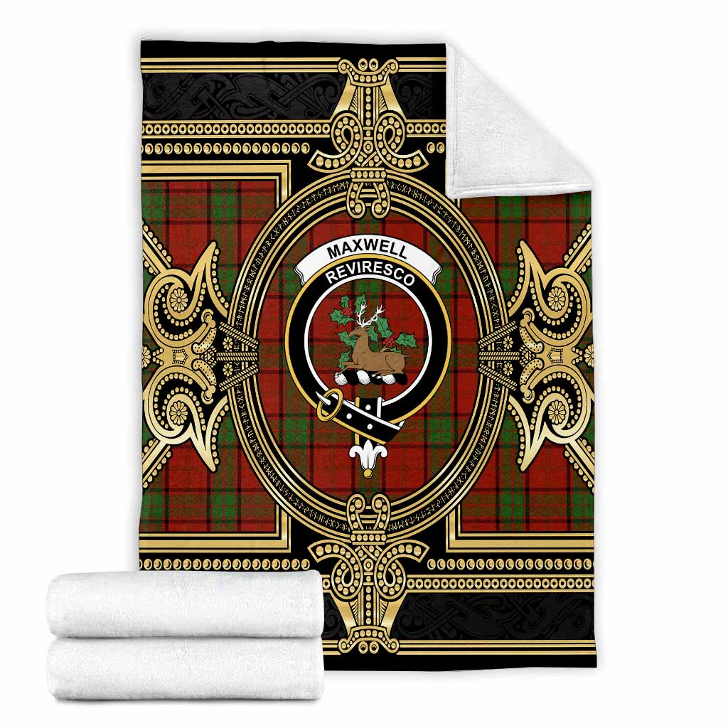 Maxwell Scottish Tartan Crest Blanket Royal Stylized X-Large 59 x 79 inches 150 x 200 cm - Tartan Vibes Clothing