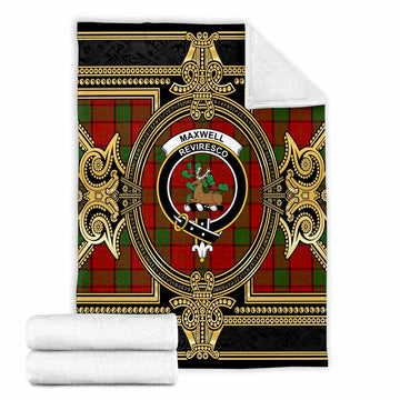 Maxwell Scottish Tartan Crest Blanket Royal Stylized X-Large 59 x 79 inches 150 x 200 cm - Tartan Vibes Clothing