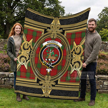 Maxwell Scottish Tartan Crest Blanket Royal Stylized - Tartan Vibes Clothing