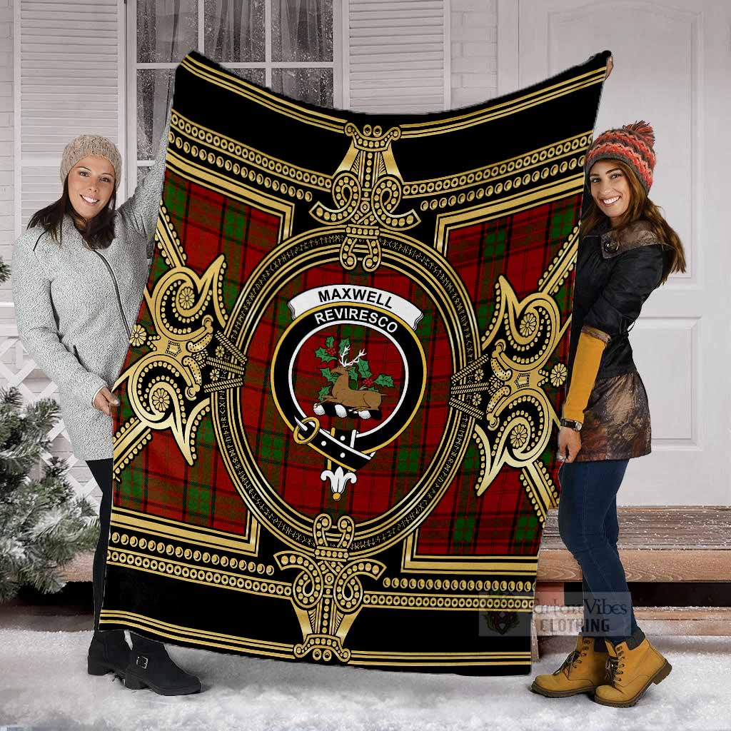 Maxwell Scottish Tartan Crest Blanket Royal Stylized - Tartan Vibes Clothing