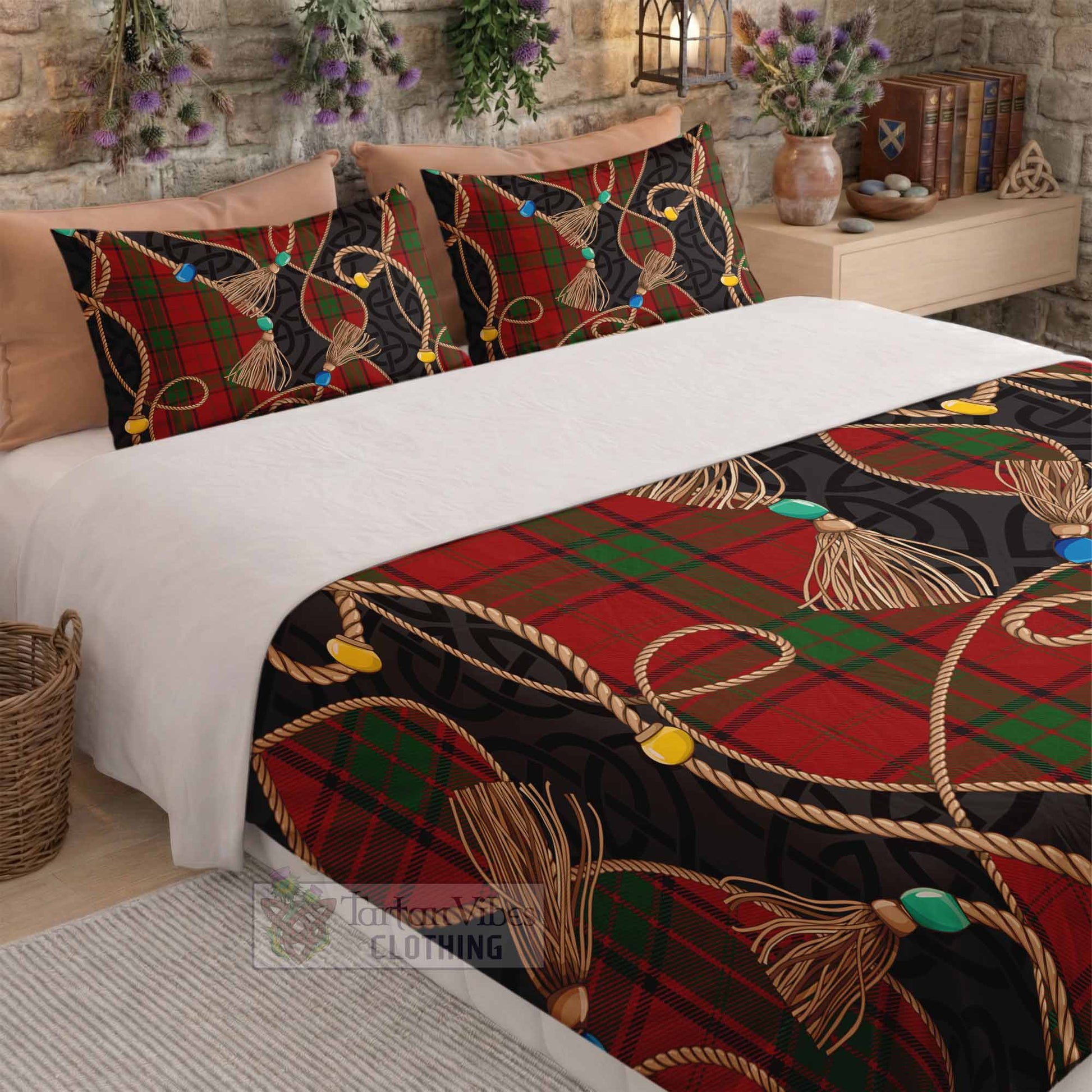 Maxwell Scottish Tartan Twisted Ropes Stylized Bedding Set - Tartan Vibes Clothing