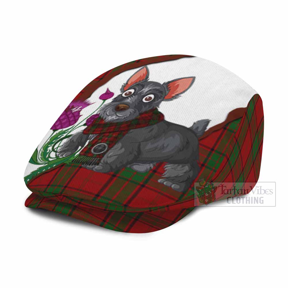 Maxwell Scottish Terrier Tartan Flat Cap, Jeff Cap Thistle Heritage Art - Tartan Vibes Clothing