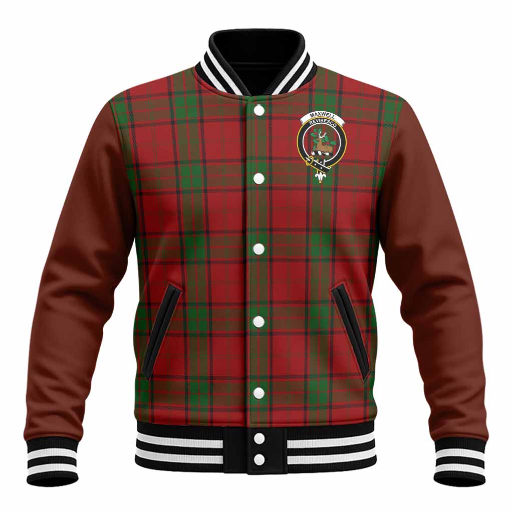 Maxwell Tartan Accent Baseball Jacket with Family Crest