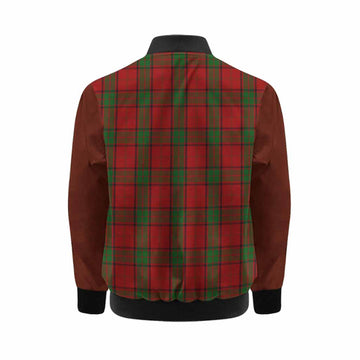 Maxwell Tartan Accent Kid Bomber Jacket with Family Crest