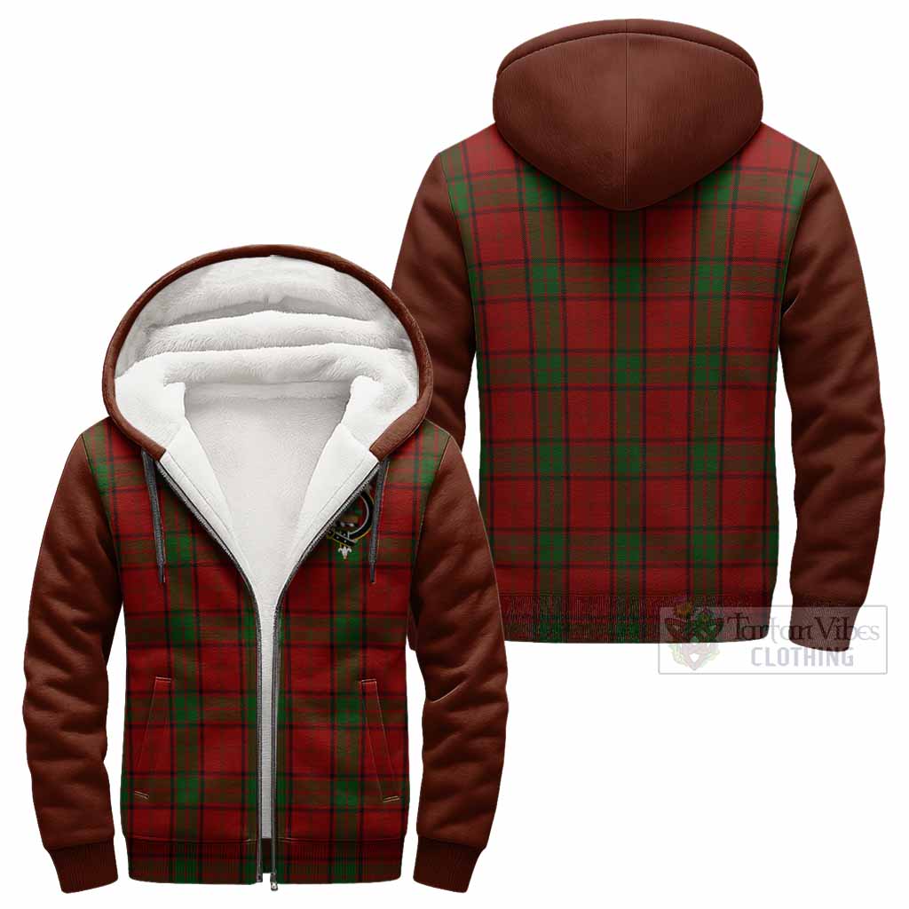 Maxwell Tartan Accent Sherpa Hoodie with Family Crest