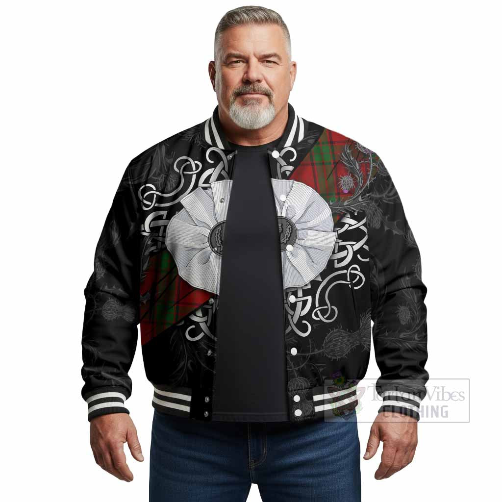 Maxwell Tartan Baseball Jacket Jacobite White Rose - Tartan Vibes Clothing