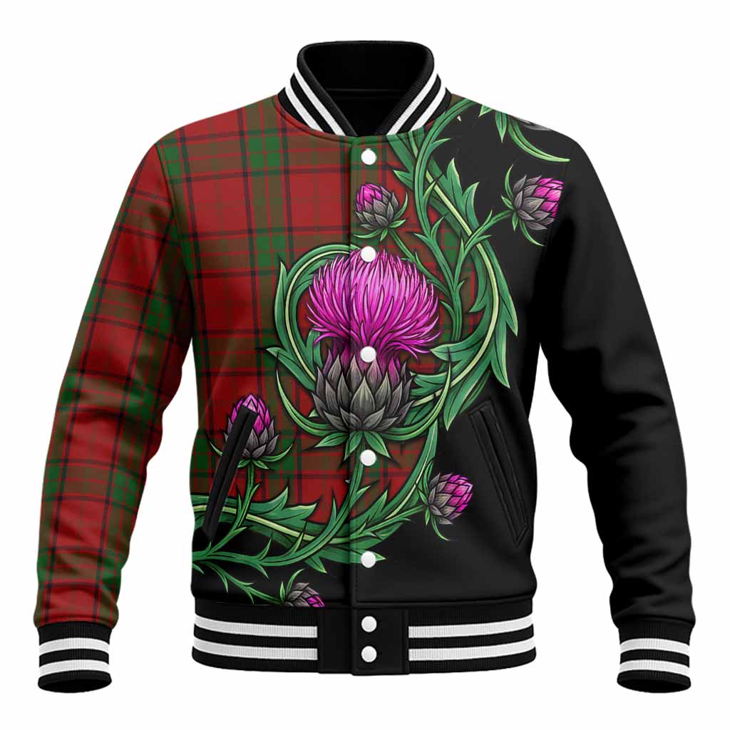 Maxwell Tartan Baseball Jacket Resilient Scottish Thistle Unisex - Tartan Vibes Clothing