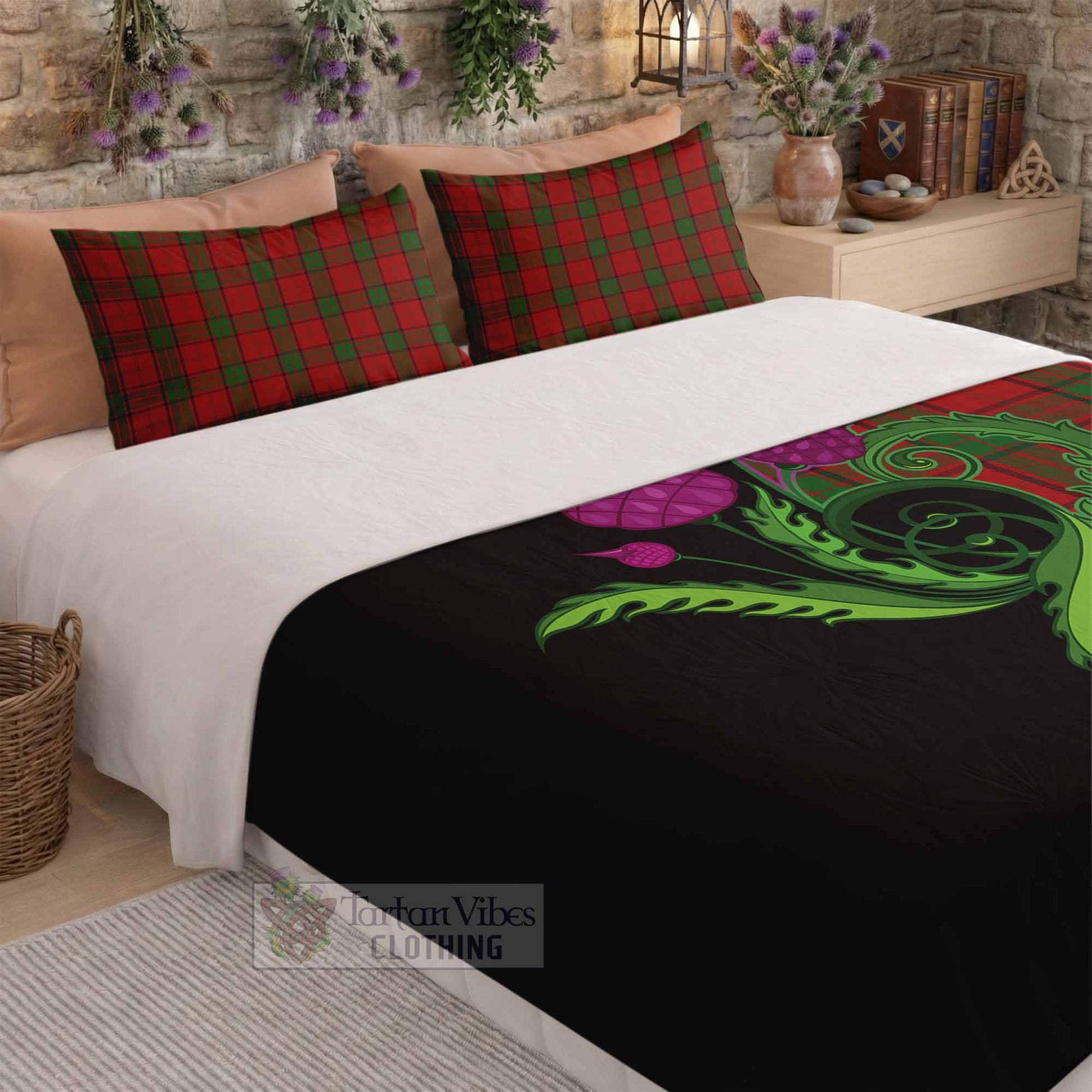 Maxwell Tartan Bedding Set Traditional Scottish Thistle - Tartan Vibes Clothing